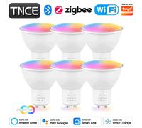 TNCE-Ampoule LED Tuya WiFi Zigbee GU10, Lampe Blanche à Intensité Variable, RGB C + W, Smart Life Andrea Control, avec Alexa Google Home 1 piece pack