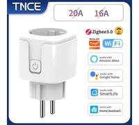 TNCE Tuya wifi/Zigbee prise ue prise 16/20A moniteur d'alimentation intelligent télécommande vie intelligente APP voix avec Alexa Google Home Alice 16A zigbee version