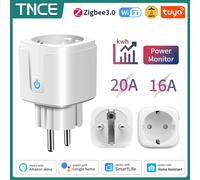 TNCE Tuya Wifi/Zigbee3.0 prise intelligente prise ue 16/20A moniteur de puissance télécommande vie intelligente APP télécommande Alexa