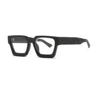 TNDVIC Lunettes de soleil carrées UV400 pour hommes et femmes - Style rétro léopard vert (noir et blanc)