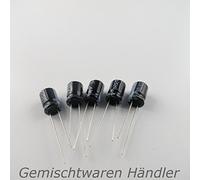 TNE oder Unbekannt 5X marques Elko 100 µf 50V CONDENSATEUR ÉLECTROLYTIQUE MF UF AISHI condensateur