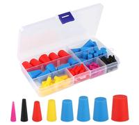 TNEDFOD 100 Pièces Bouchon Conique en Caoutchouc de Silicone, 8 Tailles, Multicolore