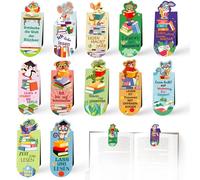 TNEDFOD 12 pièces Marque Page Magnétique, Marque-page Livre, Bookmark Animaux, Marqueurs de Page Magnétique de Livre Clip de Page, Cadeau Original pour Élèves, Garçons, Filles, Amoureux de Livres