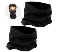 TNEDFOD 2 Pièces Cache Cou pour Homme et Femme, Unisexe Tour de Cou Moto, Tube Bandeaux Echarpe Cache Coup, Multifonction Bandana Bandeau Elastique, Cagoule, Masque, pour Ski Moto Vélo Course à Pied