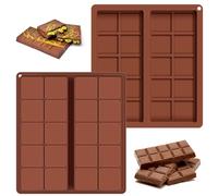 TNEDFOD 2 Pièces Moule Tablette Chocolat Dubai en Silicone, Moule Chocolat Dubai Profond Antiadhésif, Moules à Chocolat en Silicone Réutilisables pour Dubai Chocolate, Praline, Bonbons