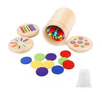 TNEDFOD Jeux Montessori 1 2 3 Ans, Motricité Fine Jeu Éducatif, Jeu de Tri Couleurs et Formes, Apprendre Les Couleurs Jeu Educatif, Jouets d'Activité et de Développement en Bois Montessori