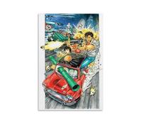 TNERPAR City Hunter Anime Fanart Poster peinture décorative sur toile pour salon, chambre à coucher, art mural, impression d'image moderne, décoration de salle familiale, 40 x 60 cm