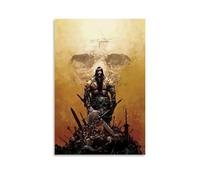 TNERPAR Conan The Barbarian Art Poster décoratif sur toile pour salon, chambre à coucher, art mural, impression d'image moderne, décoration de salle familiale, 60 x 90 cm