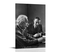 TNERPAR J. Robert Oppenheimer And Einstein Poster Peinture décorative sur toile Art mural pour salon, chambre à coucher, art mural, impression d'image moderne, décoration de salle familiale, 40 x 60
