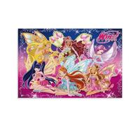 TNERPAR Poster Anime Winx Club - Peinture décorative sur toile - Pour salon, chambre à coucher, art mural - Impression d'image moderne - Décoration de chambre familiale - 20 x 30 cm