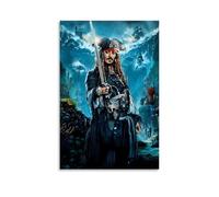 TNERPAR Poster de pirate Jack Sparrow Peinture décorative sur toile Art mural pour salon, chambre à coucher, art mural, impression d'image moderne, décoration de salle familiale, 30 x 45 cm