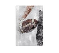 TNERPAR Poster de sport de rugby Peinture décorative sur toile Art mural pour salon, chambre à coucher, art mural, impression d'image moderne, décoration de salle familiale, 60 x 90 cm