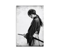 TNERPAR Rurouni Kenshin Poster noir et blanc peinture décorative sur toile, pour salon, chambre à coucher, art mural, impression photo, moderne, décoration de salle familiale, 30 x 45 cm