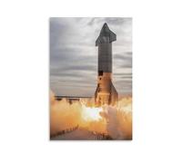 TNERPAR Spacex Starship SN10 Poster décoratif sur toile, art mural, pour salon, chambre à coucher, impression photo, moderne, décoration de salle familiale, 40 x 60 cm