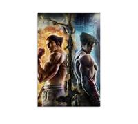 TNERPAR Tekken Jin And Kazuya Poster Peinture décorative sur toile pour salon, chambre à coucher, art mural, impression d'image moderne, décoration de salle familiale, 20 x 30 cm