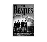 TNERPAR The Beatles Poster noir et blanc Peinture décorative sur toile Art mural pour salon, chambre à coucher, art mural, impression d'image moderne, décoration de salle familiale, 60 x 90 cm