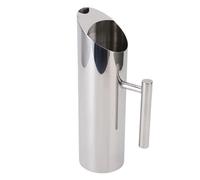 Tnfeeon 1,5 L Pitcher à Eau Moderne Conception de Poignée de Poignée Confortable Facile Gérer 304 Puche de Boisson en Acier Inoxydable pour thé Chaud glacé avec Pichet de Pochette (SILVER)