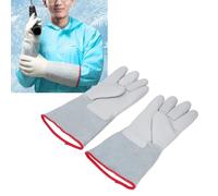 Tnfeeon 1 Paire de Cryogéniques en Cuir épais de 12,2" à Mi-bras, de Protection Antigel, Protection contre le Froid Extrême pour L'azote Liquide, la Glace Sèche, le Stockage au Froid