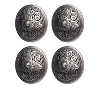 Tnfeeon 10 Ensembles de Vis à Rivets pour l'artisanat du Cuir, Boutons à Rivets Ronds en Alliage de Zinc 32 Mm avec Vis à Fente Arrière de 7 Mm pour Ceintures, Sacs à Main, Réparation et Décoration