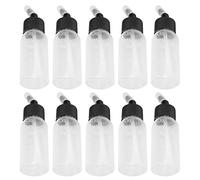 Tnfeeon 10 Flacons de Peinture Aérographe Transparents avec Marques d'échelle, Siphon Standard adapté aux Aérographes à Double Action, Bouchons Ventilés Empêchant le Séchage, capacité de 1 Once