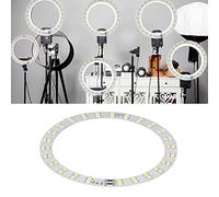 Tnfeeon 10 W LED Anneau Lumineux Plaque Ronde Panneau Lumineux Panneau Circulaire 50 SMD 2835 Perles de Lampe alimenté par USB avec Froid Chaud 2 Couleurs pour Lampes de Table Lustres