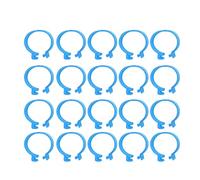 Tnfeeon 100 Pièces de Bandes de Pattes de Volaille, Anneaux d'identification en Plastique pour Poulets et Canards 18 Mm, Idéaux pour Les Opérations de Gestion des Volailles (Blue #14)