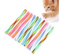 Tnfeeon 10pcs Chat Spring Tube, Bâton Jouet Chat, Jouet Pliant Libre Forme de Ressort Multicolore Chat Rebondissant Jouet Amusant Animal de Compagnie Action Interactive Jouet