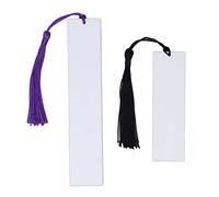 Tnfeeon 30 Pièces Vierges de Sublimation Marque-Page Marque-Page de Sublimation Double Face avec Glands Colorés Marque-Page de Bricolage pour la Saint-Valentin Graduation Anniversaire Arts Artisanat