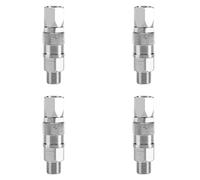 Tnfeeon 4 Pièces Joint de Pulvérisateur, 1/4 Pouce Rotation à 360 Degrés en Acier Inoxydable Airless Haute Pression Pistolet de Pulvérisation Tuyau Joint Pivotant Connecteur Accessoires