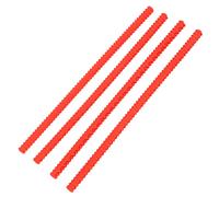 Tnfeeon 4pcs Boucliers de Grille de Four en Silicone Résistant à la Chaleur Couverture de Grille de Four en Silicone Résistant à la Chaleur Couverture de Revêtement de Bord Accessoires (Rouge)