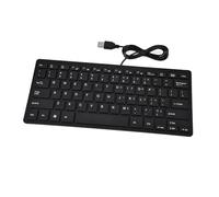 Tnfeeon 78 Mini Clavier Ultra Light Key avec Câble pour Ordinateur Portable, Matériel ABS Durable, Plug USB et Interface de Jeu, pour Les Voyageurs D'étudiants Business Travelers (Black)