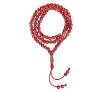 Tnfeeon 99 GRAINS RÉSIN Perles de Prière Musulmane avec Gold Star Moon Graver L'outil de Culte Islamique 19,3 Pouces ajusté pour les Rituels DHIKR Quotidiens (rouge)