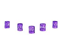 Tnfeeon Accessoires de Tresse Rose, Perles de Cheveux en Aluminium, Bijoux de Cheveux Colorés 100 Pièces pour Dreadlocks et Tresses (Violet)