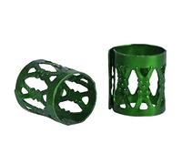 Tnfeeon Accessoires de Tresse Rose, Perles de Cheveux en Aluminium, Bijoux de Cheveux Colorés 100 Pièces pour Dreadlocks et Tresses (GREEN)