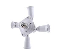 Tnfeeon Adaptateur de Douille E27 5 en 1, Matériau PBT, Séparateur de Porte-ampoule Réglable, Idéal pour la Photographie et un Usage Domestique (5 en 1)