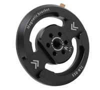 Tnfeeon Adaptateur de Support de Trépied Magnétique Puissant pour Téléphone, Support Compact en Alliage d'aluminium avec Coussinet en Silicone pour la Diffusion en Direct et l'enregistrement