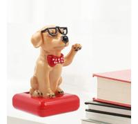 Tnfeeon Adorable Décoration de Voiture à énergie Solaire Agitant Un Chien, Figurine de Chien écologique et Amusante avec Bras Oscillant, Décoration Mignonne pour la Maison et Le Bureau pour Les