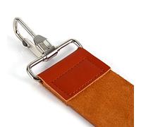Tnfeeon Aiguiseur Double Face en Cuir Véritable avec Crochet de Suspension pour l'entretien des Couteaux de Rasoir, les Surfaces Grossières et Fines Garantissent un Affûtage Efficace et un