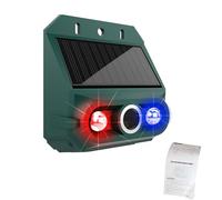 Tnfeeon Alarme à Capteur de Mouvement Solaire pour Dissuader Les Oiseaux pour l'extérieur, Alarme à Capteur de Mouvement Solaire pour l'extérieur, à de pour Animaux avec Lumière Stroboscopique, (1