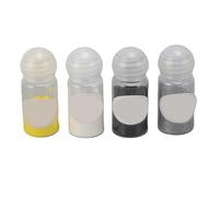 Tnfeeon Améliorez Votre Attrait Visuel avec Ce Lot de 4 Poudres à Embosser, 10 Ml, Noir, Blanc, Argent, Jaune métallisé, pour Vos Projets de Scrapbooking, Tamponnage en Caoutchouc,