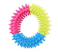 Tnfeeon Anneau à Mâcher pour Chien, Jouet à Mâcher pour Animaux de Compagnie, Jouets Dentaires Interactifs en Caoutchouc TPR pour Petits Chiens, Soulagement de la Dentition et Nettoyage des Dents