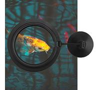 Tnfeeon Anneau d'alimentation pour Poissons, Mangeoire Flottante en Plastique avec Ventouse pour Poissons Tropicaux, Tailles Carrées et Rondes (Cercle)