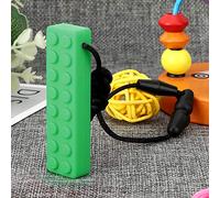 Tnfeeon Anneau de Dentition Doux pour bébé, 100% Silicone de qualité Alimentaire, Collier à Mâcher Apaisant, Cordons Réglables, Idéal pour les Tout-petits et les Enfants Ayant des Besoins