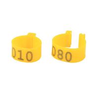 Tnfeeon Anneaux de Cuisse de Volaille, Bandes de Cuisse de Poulet Durables en Plastique pour la Gestion de la Volaille, Différenciation des Races, Ensemble de 100 Pièces en Rouge pour Une (Yellow)