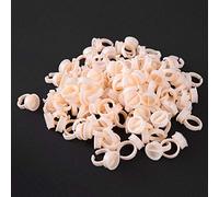 Tnfeeon Anneaux Pigmentaires pour Microblading, Supports d'encre de Tatouage Réglables en Plastique pour le Maquillage des Sourcils et des Cils et l'art des Ongles, 100 Pièces (Tasse à anneau en