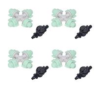 Tnfeeon Arroseur d'irrigation, Tête d'irrigation 'Arroseurs avec 4/7 Mm pour Arroseurs de Jardin de Terres Agricoles, Arroseur de Refroidissement de Serre, 10 Jeux de Buses en Laiton Croisées Nan