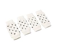 Tnfeeon Attelle de Jambe pour Chien, 4 Pièces Protège-coude pour Chien Mignon à Pois Confortable Haute élasticité Résistant à la Saleté Protection pour Animaux de Compagnie Genouillères Chaudes(M)