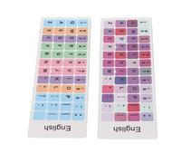 Tnfeeon Autocollants de Clavier Informatique Keycaps de Langue Anglaise Autocollants, PVC Material Material Ordinkboards Remplacement pour Les 10-17 Pouces (E)