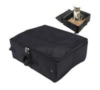 Tnfeeon Bac à Litière de Voyage Portable pour Chat, Bac à Litière Pliable en Tissu Oxford 600D Imperméable de Grande capacité avec Fermeture à Cordon, pour Le Stockage des Aliments pour