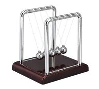 Tnfeeon Balance Pendule Ball Metal Physics Science Toy Office Decoration Stress Stressing Educational ABS Metal Desktop Game for Children Wine Red (Fondation Rouge)
